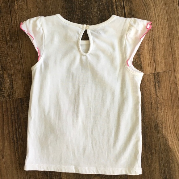 Janie and Jack White Tee with Pink Parrot - Picture 2 of 3